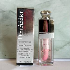 Dior Backstage Cherry Oil Infused Lip Glow Oil - 001 Pink NIB